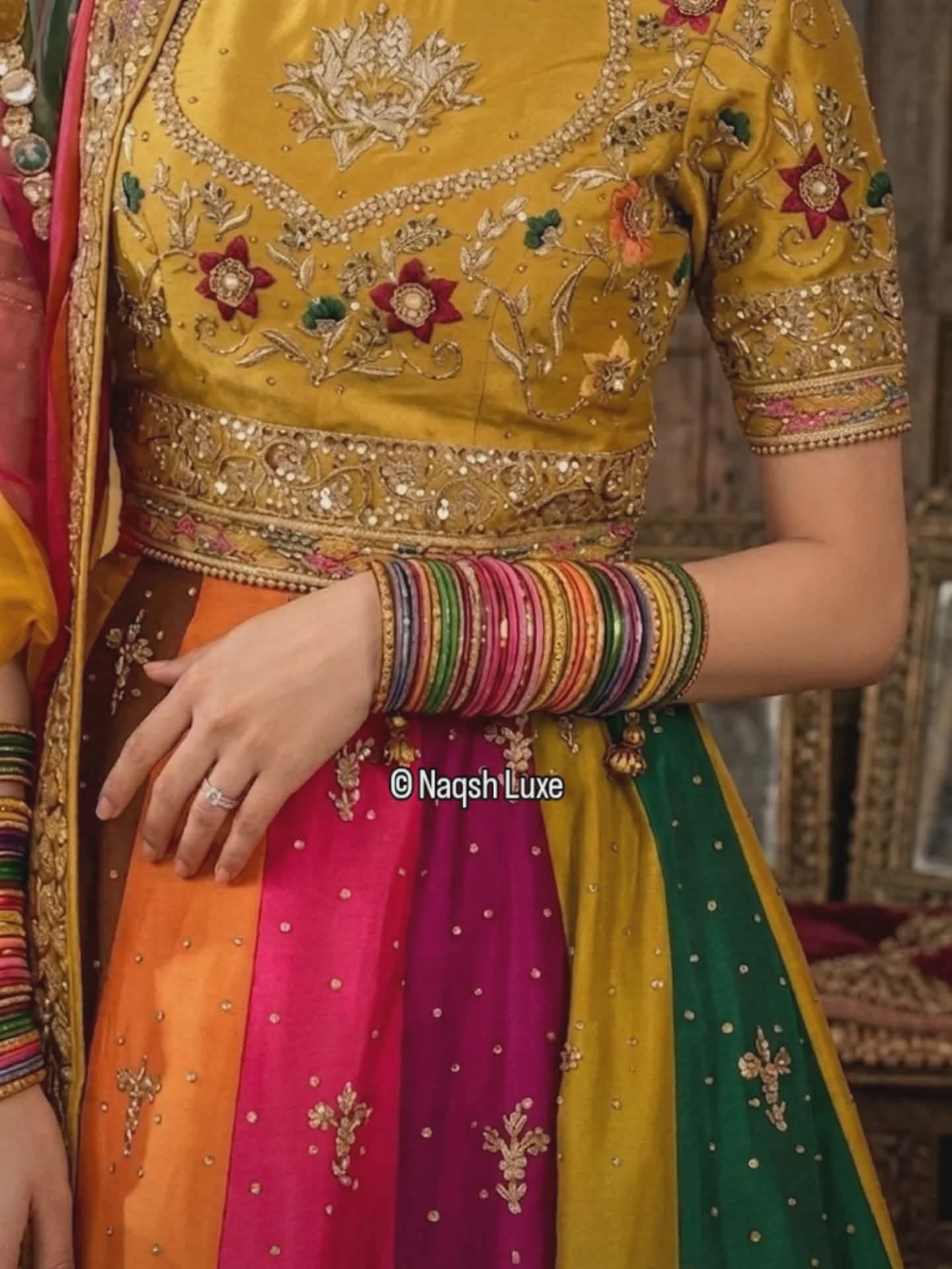 Gul-Baagh Heritage Mehndi Lehenga