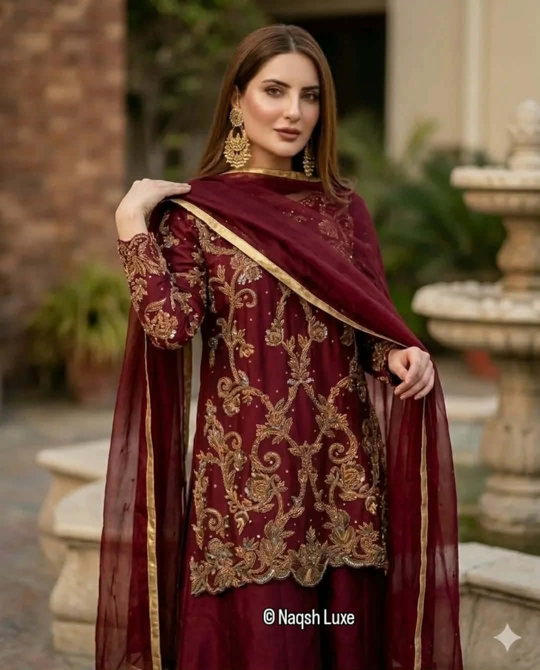 Crimson Zardozi Heritage