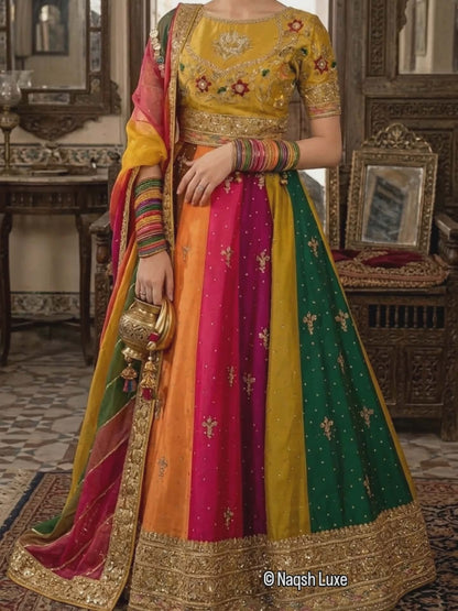 Gul-Baagh Heritage Mehndi Lehenga