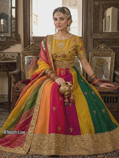 Gul-Baagh Heritage Mehndi Lehenga