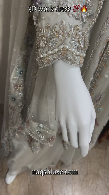 Majestic 3D flowers Dress