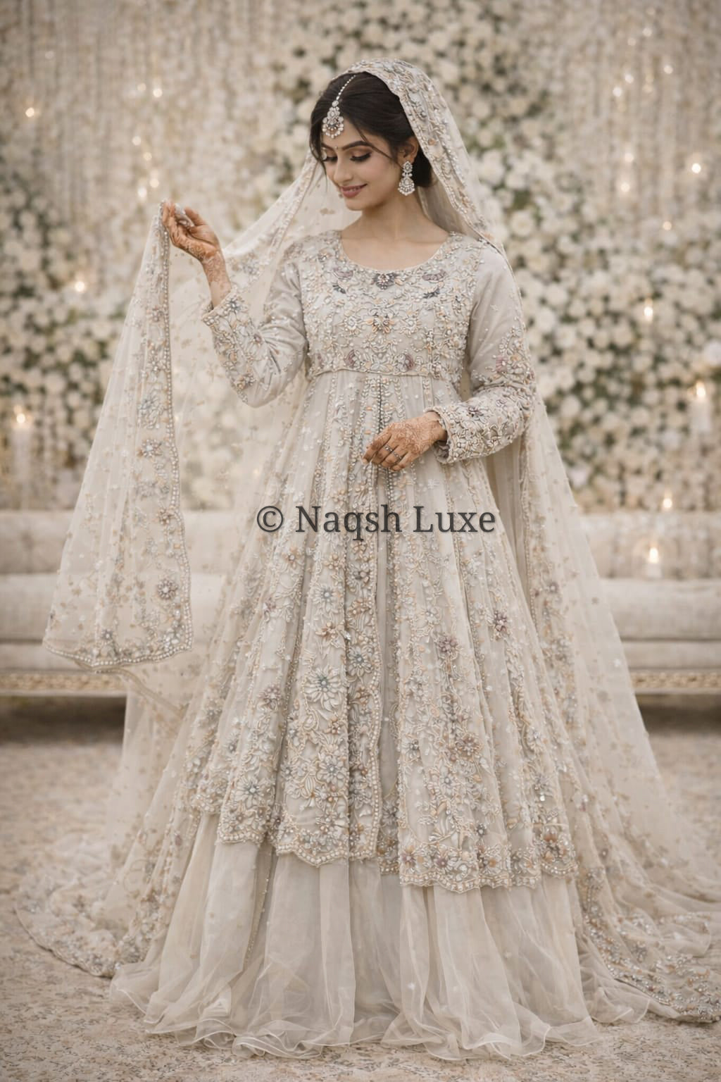 Majestic 3D flowers Dress